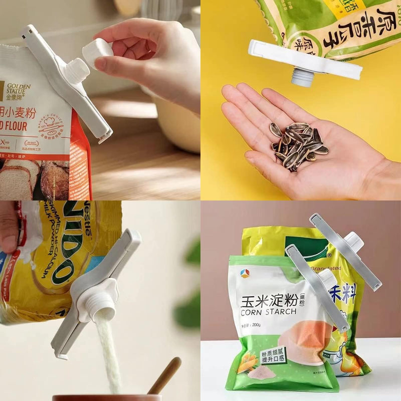 XIANGEN Food sealing clip Food sealing clip for bag Food plastic moisture-proof and fresh-keeping sealing clip Household milk powder sealing clip (6 Packs)